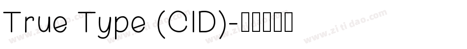True Type (CID)字体转换